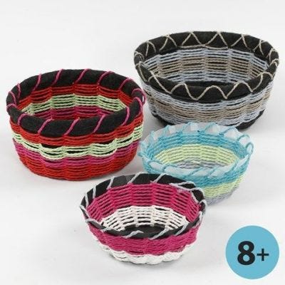 A Basket made on a Basket Weaving Template