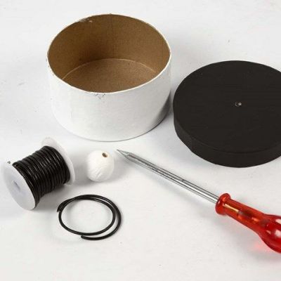 Hand-made Boxes painted with Blackboard Paint and decorated with a Handle on the Lid