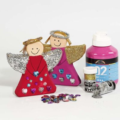 A Papier-Mâché Angel with Rhinestones