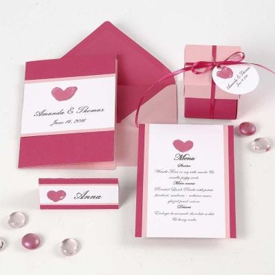 A pink and rose Invitation