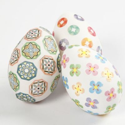 Eggs decorated with Masking Tape