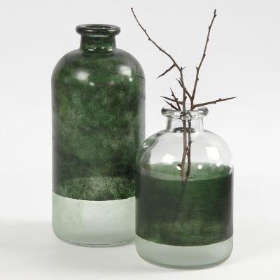 Pharmacy Bottles decorated with Glass Color