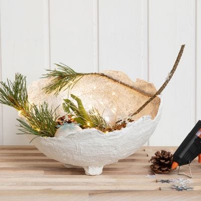 A Gauze Bandage Bowl with Glitter