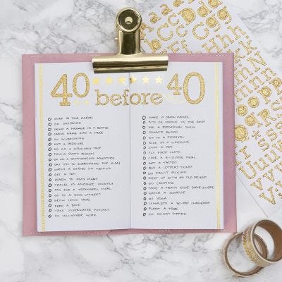 A Bucket List in a Bullet Journal and a Planner