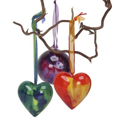 Christmas baubles with rolling technique