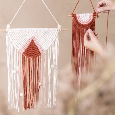 Macrame wall hanging in two sizes