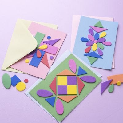 Cards with colourful Eva foam zen design
