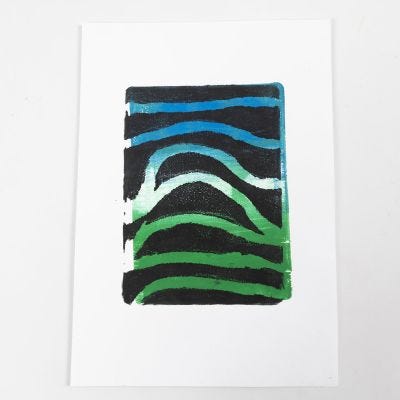 How to make gel prints with yarn