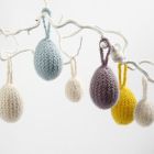 Eggs Wrapped in Felted Knitting