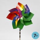 A Windmill made from Rainbow Card