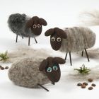 Sheep made from Polystyrene with Needle felted Wool