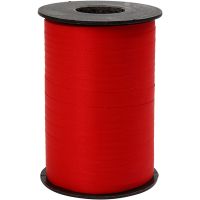 Curling Ribbon, W: 10 mm, matt, red, 250 m/ 1 roll