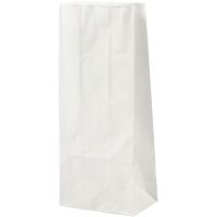 Paper Bag, H: 22 cm, size 6,5x9 cm, 46 g, white, 100 pc/ 1 pack