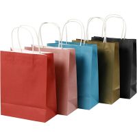 Paper Bag, H: 23 cm, W: 18x9 cm, 125 g, assorted colours, 10 pc/ 1 pack