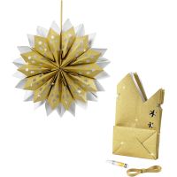 Paper Bag Star, 170 g, gold, 1 set