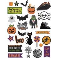 Gift Tags, halloween, size 20-100 mm, 250 g, 24x2 pc/ 1 pack