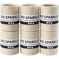 Bio Sparkles, D 0,4 mm, assorted colours, 6x10 g/ 1 pack
