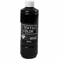 Textile Color Paint, black, 500 ml/ 1 bottle