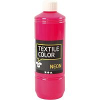 Textile Color Paint, neon pink, 500 ml/ 1 bottle