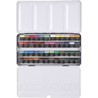 Art Aqua watercolour paints, ½-pan, size 10x15x20 mm, standard colours, 48 colour/ 1 pack