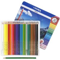 Osiris colouring pencils, L: 18 cm, lead 3 mm, assorted colours, 24 pc/ 1 pack