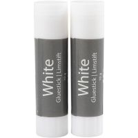 White glue stick, round, 2 pc/ 1 pack, 10 g