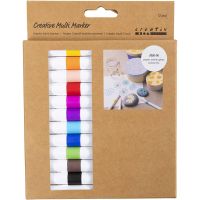 Creative Multi Marker, line 4 mm, assorted colours, 12 pc/ 1 pack