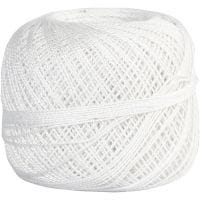 Mercerized Cotton Yarn, white, 20 g/ 1 ball