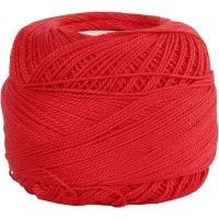 Mercerized Cotton Yarn, red, 20 g/ 1 ball