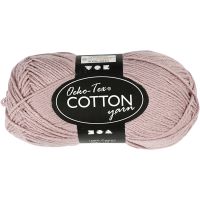 Cotton Yarn, no. 8/4, L: 170 m, lavender, 50 g/ 1 ball