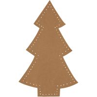 Christmas tree, H: 18 cm, W: 11 cm, 350 g, natural, 4 pc/ 1 pack