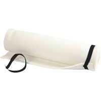 Roll Mat, L: 180 cm, W: 50 cm, thickness 6 mm, white, 1 pc