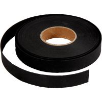 Weaving strips, W: 15 mm, thickness 0,55 mm, black, 9,5 m/ 1 roll