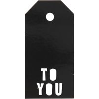 Manila Tags, TO YOU, size 5x10 cm, 300 g, black, 15 pc/ 1 pack