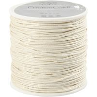 Cotton Cord, thickness 1 mm, off-white, 40 m/ 1 roll