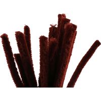 Pipe Cleaners, L: 30 cm, thickness 15 mm, antique red, 15 pc/ 1 pack
