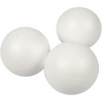 Polystyrene Balls, D 8 cm, white, 25 pc/ 1 pack