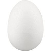 Polystyrene Eggs, H: 7 cm, white, 50 pc/ 1 pack