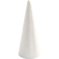 Cone, H: 19,5 cm, D 7 cm, white, 1 pc