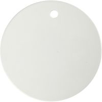 Ceramic Plate, D 15 cm, thickness 0,5 cm, white, 1 pc
