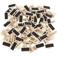 Blackboard with clothes peg, size 4x2 cm, 100 pc/ 1 pack