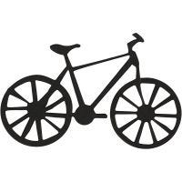 Cardboard Emblem, bicycle, size 77x48 mm, black, 10 pc/ 1 pack