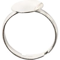Finger Ring, silver-plated, 15 pc/ 1 pack