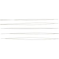 Beading Needle, L: 12 cm, thickness 0,25 mm, 5 pc/ 1 pack