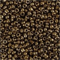 Rocaille Seed Beads, D 3 mm, size 8/0 , hole size 0,6-1,0 mm, bronze, 500 g/ 1 pack