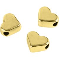 Spacer Bead, size 5,5x7 mm, hole size 1 mm, gold-plated, 3 pc/ 1 pack