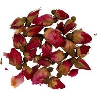 Dried flowers, Rosebuds, L: 1 - 2 cm, D 0,6 - 1 cm, 15 g, dark pink, 1 pack