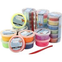 Foam Clay®, glitter, assorted colours, 28 tub/ 1 pack