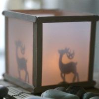 A Lantern with a Silhouette Effect made from Lolly Sticks