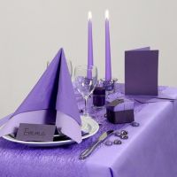 Party Inspiration with purple Table Decorations etc.